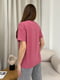 Темно-рожева вільна футболка з принтом | 6829051 | фото 2