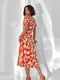 Помаранчева ретро сукня з відкритими плечима | 6829088 | фото 2
