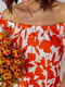 Помаранчева ретро сукня з відкритими плечима | 6829088 | фото 4