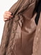 Стьобана коричнева куртка з внутрішньою кулісою на поясі | 6827992 | фото 3