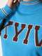 Блакитний светр з написом Kyiv | 6828033 | фото 4