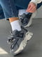Кросівки сірого кольору на шнурівці | 6828211 | фото 2