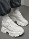 Кросівки білого кольору на шнурівці | 6828214