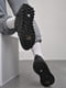 Кросівки з натуральної шкіри чорного кольору на шнурівці | 6828222 | фото 3