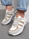 Кросівки біло-сірого кольору на шнурівці  | 6828227 | фото 2