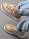 Кросівки бежевого кольору на шнурівці  | 6828254 | фото 2