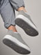 Кросівки сірого кольору на шнурівці  | 6828258 | фото 3