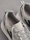 Сірі кросівки на шнурівці з контрастним оздобленням | 6828265 | фото 4