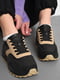 Кросівки чорно-бежевого кольору на шнурівці | 6828286