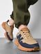 Кросівки бежево-синього кольору на шнурівці  | 6828288 | фото 2
