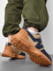 Кросівки бежево-синього кольору на шнурівці  | 6828288 | фото 3