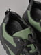 Кросівки чорно-зеленого кольору на шнурівці | 6828291 | фото 4