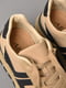 Кросівки чорно-бежевого кольору на шнурівці  | 6828296 | фото 4