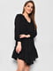 Асиметрична чорна сукня, прикрашена оборками | 6828345 | фото 2