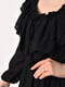 Асиметрична чорна сукня, прикрашена оборками | 6828349 | фото 4