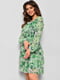 Шифонова зелена сукня з квітковим принтом | 6828356 | фото 2