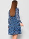 Шифонова синя сукня з квітковим принтом | 6828362 | фото 3