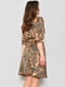 Шифонова коричнева сукня з принтом “на запах” | 6828366 | фото 3