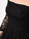 Мереживна чорна сукня з відкрити плечима | 6828369 | фото 4