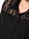 Чорна сукня А-силуету з мереживними кокетками | 6828370 | фото 4