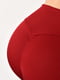 Легінси в рубчик push-up червоного кольору | 6828418 | фото 4