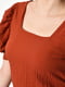 Блуза з коротким рукавом теракотового кольору | 6828434 | фото 4