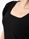 Блуза з коротким рукавом чорного кольору | 6828435 | фото 4