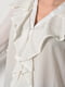 Блуза білого кольору з рюшами  | 6828445 | фото 4