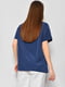 Блуза з коротким рукавом синього кольору | 6828456 | фото 3