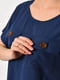 Блуза з коротким рукавом синього кольору | 6828456 | фото 4