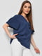 Блуза з коротким рукавом синього кольору | 6828461 | фото 2