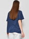 Блуза з коротким рукавом синього кольору | 6828461 | фото 3