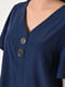 Блуза з коротким рукавом синього кольору | 6828461 | фото 4