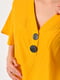 Блуза з коротким рукавом гірчичного кольору | 6828462 | фото 4