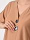 Блуза з коротким рукавом бежевого кольору | 6828464 | фото 4