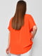 Блуза напівбатальна з коротким рукавом помаранчевого кольору | 6828467 | фото 3