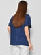 Блуза з коротким рукавом синього кольору  | 6828469 | фото 3