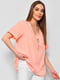 Блуза з коротким рукавом персикового кольору | 6828471 | фото 2