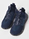 Кросівки темно-сині на шнурівці з візерунком | 6828552 | фото 2