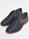 Туфлі підліткові на шнурівці темно-синього кольору | 6828659 | фото 2