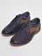 Туфлі підліткові на шнурівці темно-синього кольору | 6828714 | фото 2