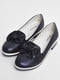 Туфлі дитячі з бантиком темно-синього кольору | 6828724 | фото 2