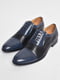 Туфлі чорного кольору із синіми вставками | 6828778 | фото 2
