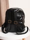 Рюкзак чорний, декорований заклепками | 6828876 | фото 2