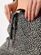Чорна піжама з квітковим принтом: сорочка та штани | 6828912 | фото 4