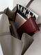 Офісна шкіряна сумка с косметичкою кольору темний тауп | 6829135 | фото 2
