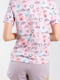 Піжама рожева в принт: футболка та шорти | 6802720 | фото 14