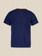 Темно-синя трикотажна футболка з накладною кишенею | 6802790 | фото 15