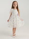 Сукня святкова біла в принт | 6802906 | фото 8