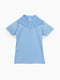 Блакитна блуза з коміром-стійкою, декорована мереживом | 6829224 | фото 8
